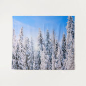 Tenture Pins des Terres Blanches dans la Neige (Devant (Horizontal))