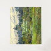 Tenture Pins peint aquarelle sur soie (Devant)