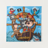 Tenture Pirate Kids Birthday  Backdrop Banner  (Devant)