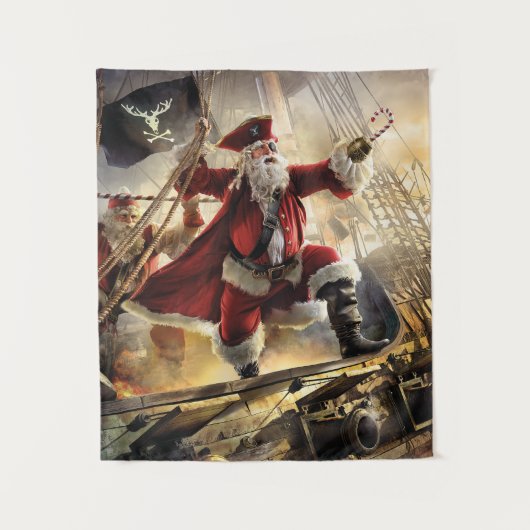 Tenture Pirate Père Noël (Devant)