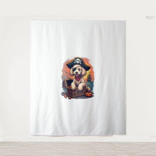Tenture Pirate Poodle Plunder (Devant)