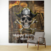 Tenture Pirate Skull Party (En situation)