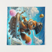 Tenture Pirate Squirrel’s Acorn Spacship Adventure (Devant (Horizontal))