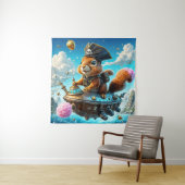 Tenture Pirate Squirrel’s Acorn Spacship Adventure (En situation)