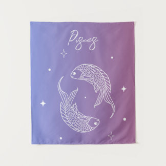Tenture Pisces zodiac horoscope étoile signe dégradé