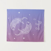 Tenture Pisces zodiac horoscope étoile signe dégradé (Devant (Horizontal))
