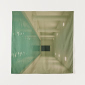 Tenture Piscine Limitée Dreamcore - Surreal Eerie Backroom (Devant (Horizontal))