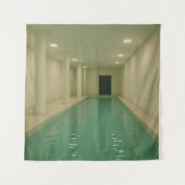 Tenture Piscine Limitée Dreamcore - Surreal Eerie Backroom (Devant)