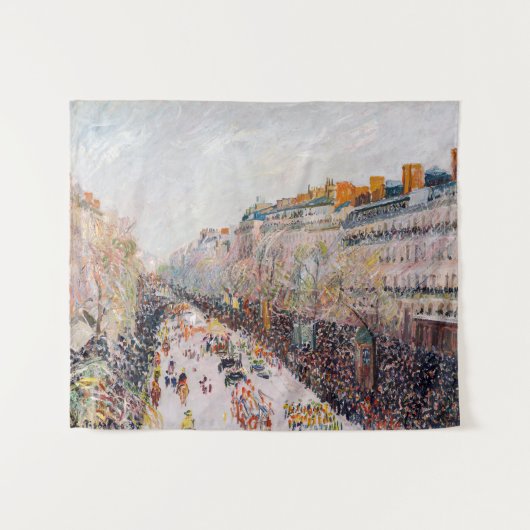 Tenture Pissarro - Montmartre, Mardi Gras sur le boulevard (Devant (Horizontal))