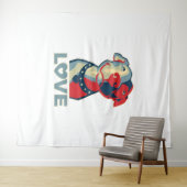 Tenture Pitbull - AMOUR (En situation (horizontale))