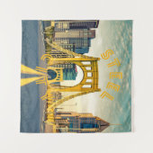 Tenture Pittsburgh Steel City Skyline 412 Pennsylvania Can (Devant (Horizontal))