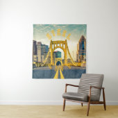 Tenture Pittsburgh Steel City Skyline 412 Pennsylvania Can (En situation)