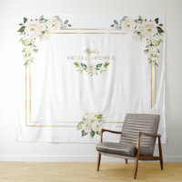 Pivoines blanches Photobooth Gold Mariage