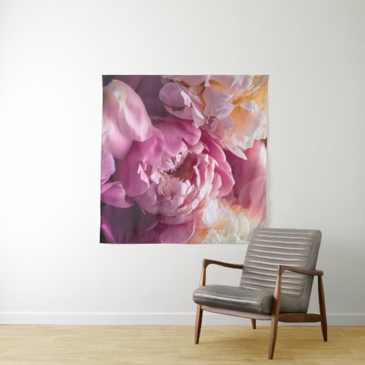 Tenture Pivoines roses : Art floral luxueux. (En situation (horizontale))