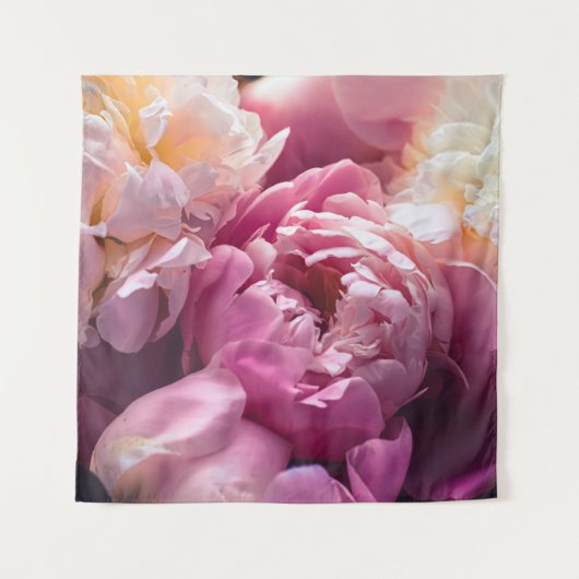 Tenture Pivoines roses : Art floral luxueux. (Devant)