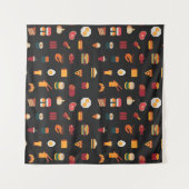 Tenture Pixel art nourriture, texture transparente. (Devant (Horizontal))