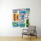 Tenture Pixel de jeu de typographie : arrière - plan joueu (En situation)