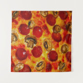Tenture Pizza au pepperoni et champignon (Devant (Horizontal))
