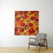 Tenture Pizza au pepperoni et champignon (En situation)