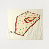 Tenture Pizza fraise-kiwi en geste de la main (Devant (Horizontal))