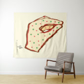 Tenture Pizza fraise-kiwi en geste de la main (En situation (horizontale))