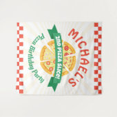 Tenture Pizza Party Anniversaire (Devant (Horizontal))