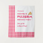 Tenture Pizza Party Kids Birthday (Devant)