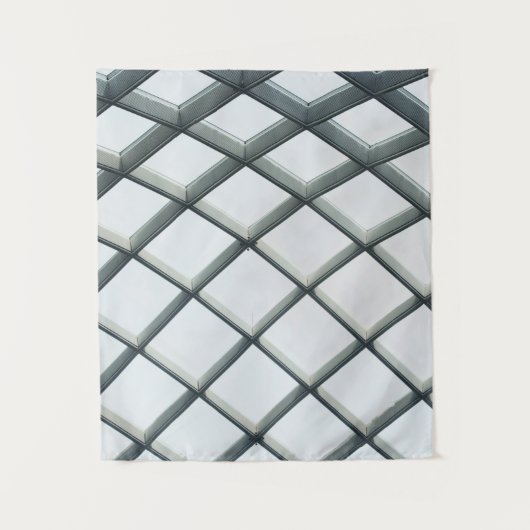 Tenture Plafond en métal blanc et dôme en verre (Devant)