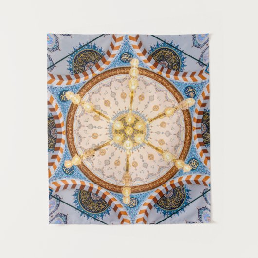 Tenture Plafond jaune, bleu et jaune (Devant)