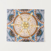 Tenture Plafond jaune, bleu et jaune (Devant (Horizontal))