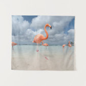 Tenture Plage Aruba de Flamants roses (Devant (Horizontal))