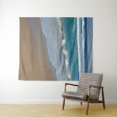 Tenture Plage Blue Ocean Waves (En situation (horizontale))