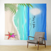 Tenture Plage Coloré Mariage de poisson étoilé Contexte ph (En situation (horizontale))