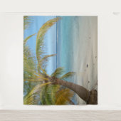 Tenture Plage de Palm Tree Océan Pittoresque Paysage (Devant)