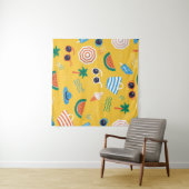 Tenture Plage d'été : Motif coloré sans couture (En situation (horizontale))