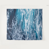 Tenture Plage d'été Waves Blue Ocean (Devant (Horizontal))
