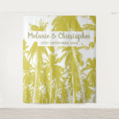 Tenture Plage Mariage Palmiers Design Effet Or (Devant)