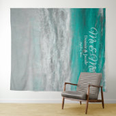 Tenture Plage Mariage Turquoise Tropical Ocean Photo Booth (En situation (horizontale))