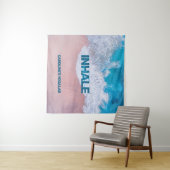 Tenture Plage rose Bleue Bermudes (En situation (horizontale))