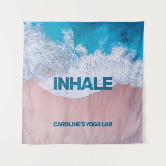 Tenture Plage rose Bleue Bermudes (Devant)