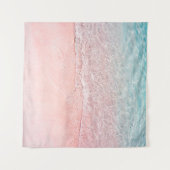 Tenture Plage rose et vague (Devant (Horizontal))