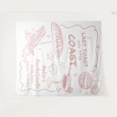 Tenture Plage rose Fille Plage Bachelorette Plage Tapisser (Devant (Horizontal))