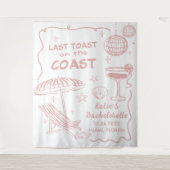 Tenture Plage rose Fille Plage Bachelorette Plage Tapisser (Devant)