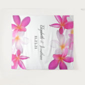 Tenture Plage rose Plumeria Floral Hawaii Mariage fond (Devant (Horizontal))