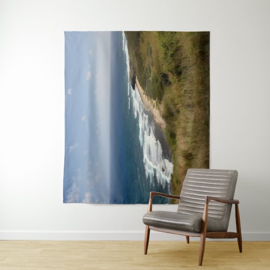 Tenture Plage tropicale Mer Bleue des Caraïbes (En situation)