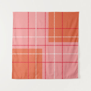 Tenture Plaid À damiers Motif en tissu rose, pâle ou
