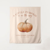 Tenture Plaid Automne Un Petit Baby shower Citrouille En A (Devant)