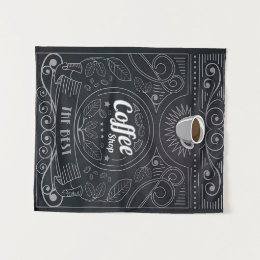 Tenture Plaid de café (Devant (Horizontal))