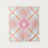 Tenture Plaid Monogramme personnalisé / Motif Tartan (Devant)