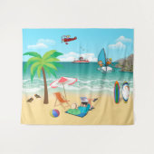 Tenture Plaisir au bord de la plage (Devant (Horizontal))